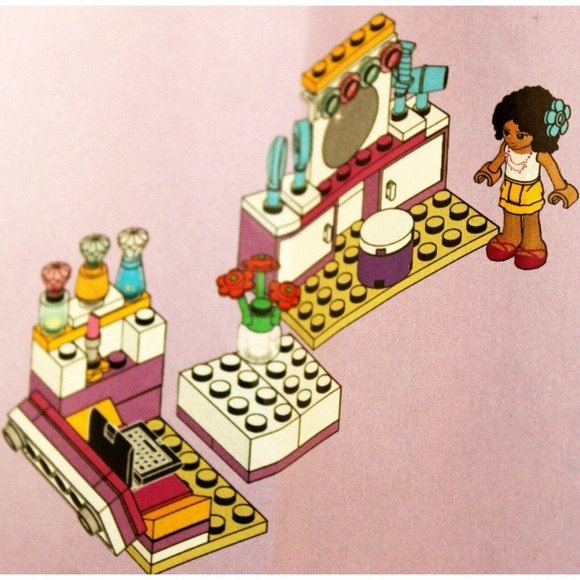 Lego Pack Friends Andrea's Bedroom 41009 Complete Set Minifig & Manual Hair - Picture 6 of 11